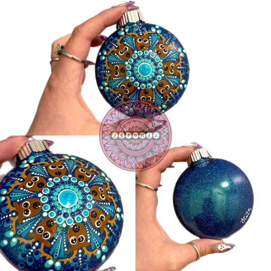 3” Reindeer Mandala Glitter Ornament