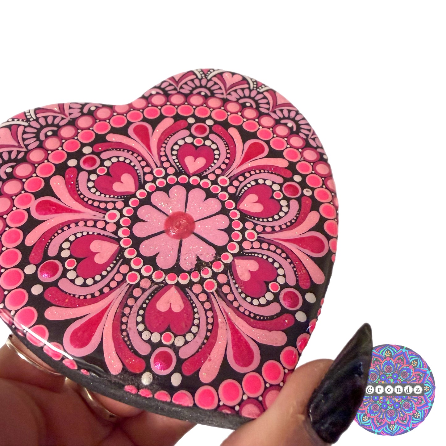 Painted Mandala Heart *imperfect*