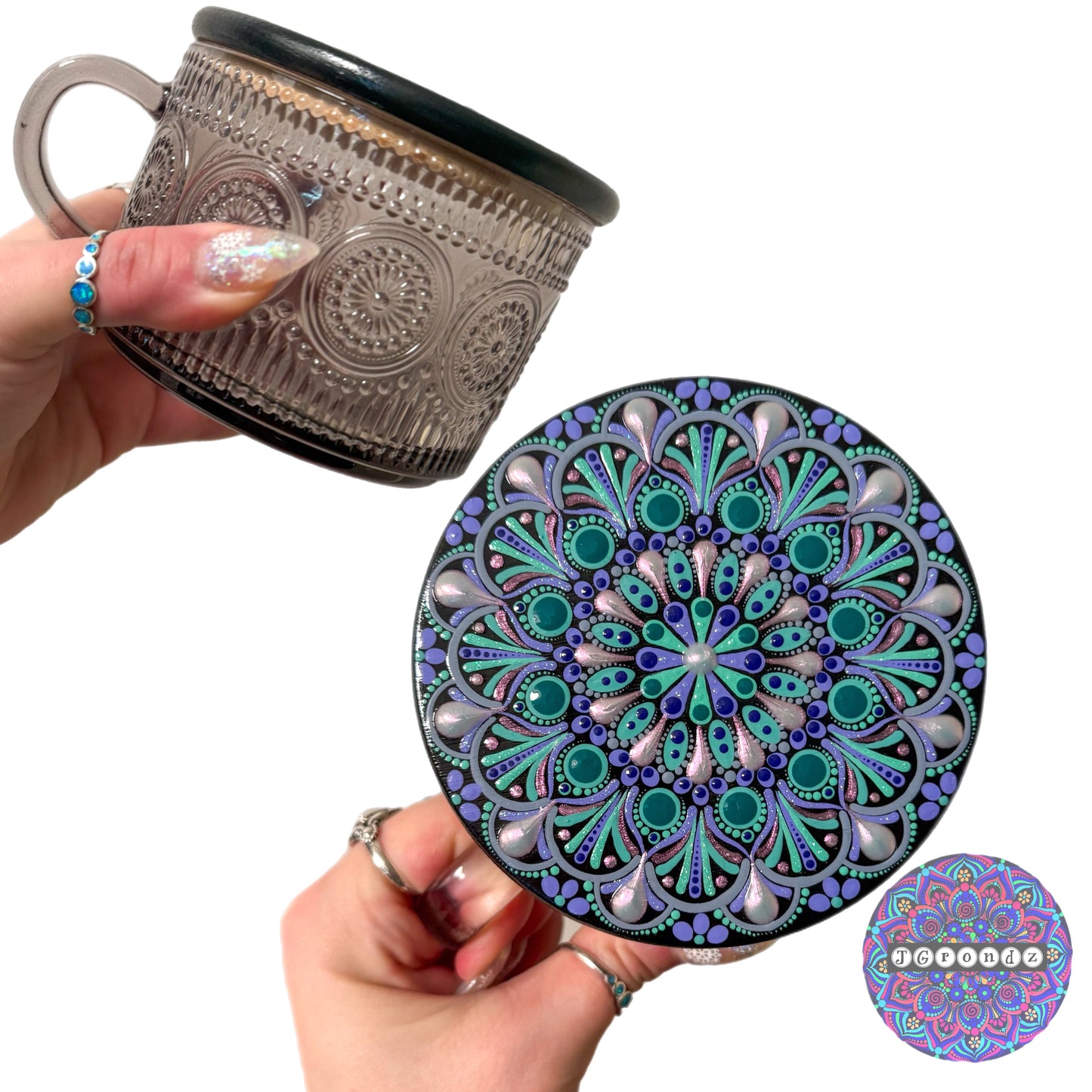 Embossed Mandala Stash Jar/Mug