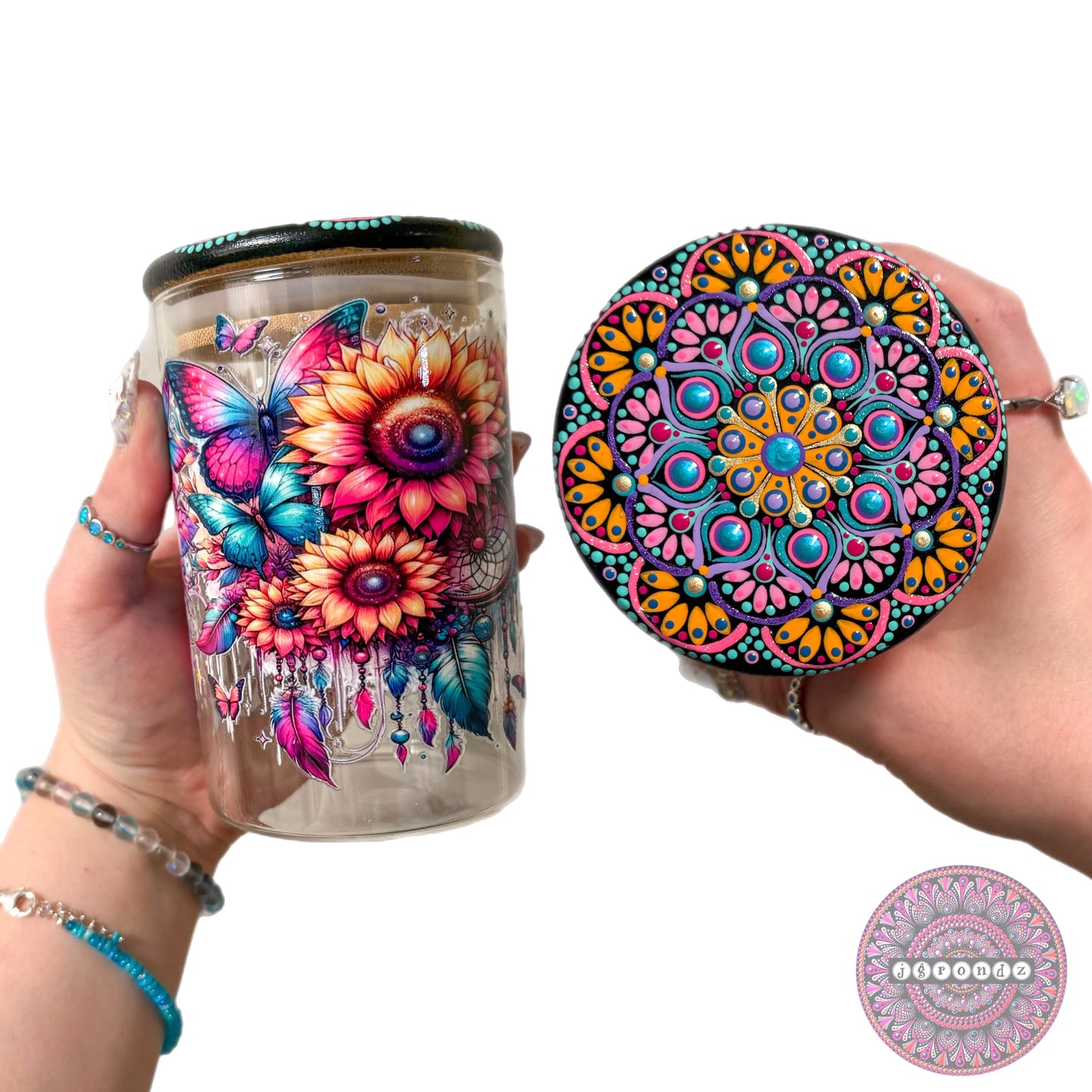 Vibrant Mandala Stash Jar