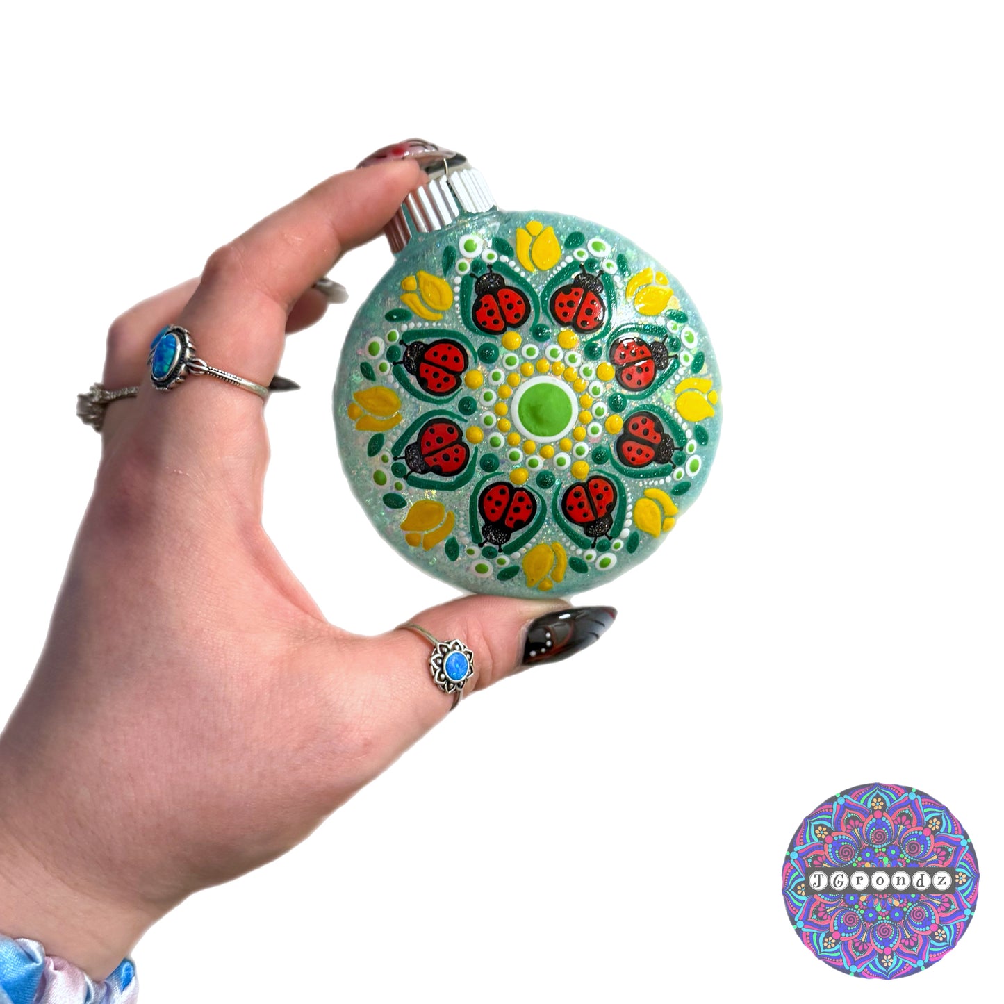 3” Ladybug Mandala Ornament