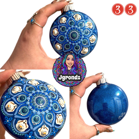 3” Melting Snowman Mandala Ornament