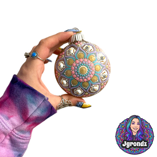 3” Melting Snowman Mandala Ornament