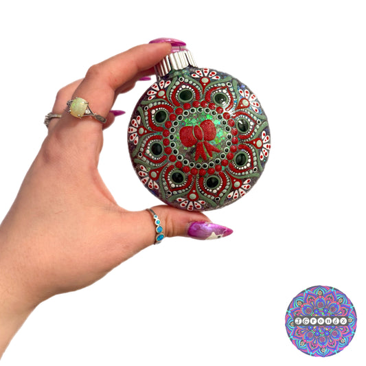 3” Mandala Glitter Ornament