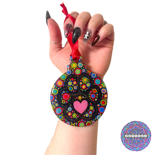 Rainbow Paw 4” Wood Ornament