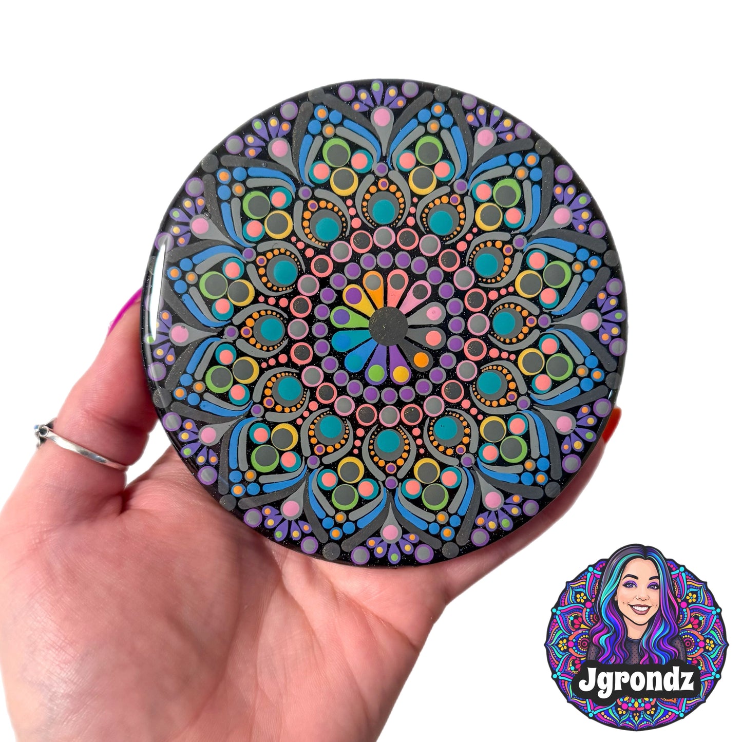 Rainbow Mandala Coaster