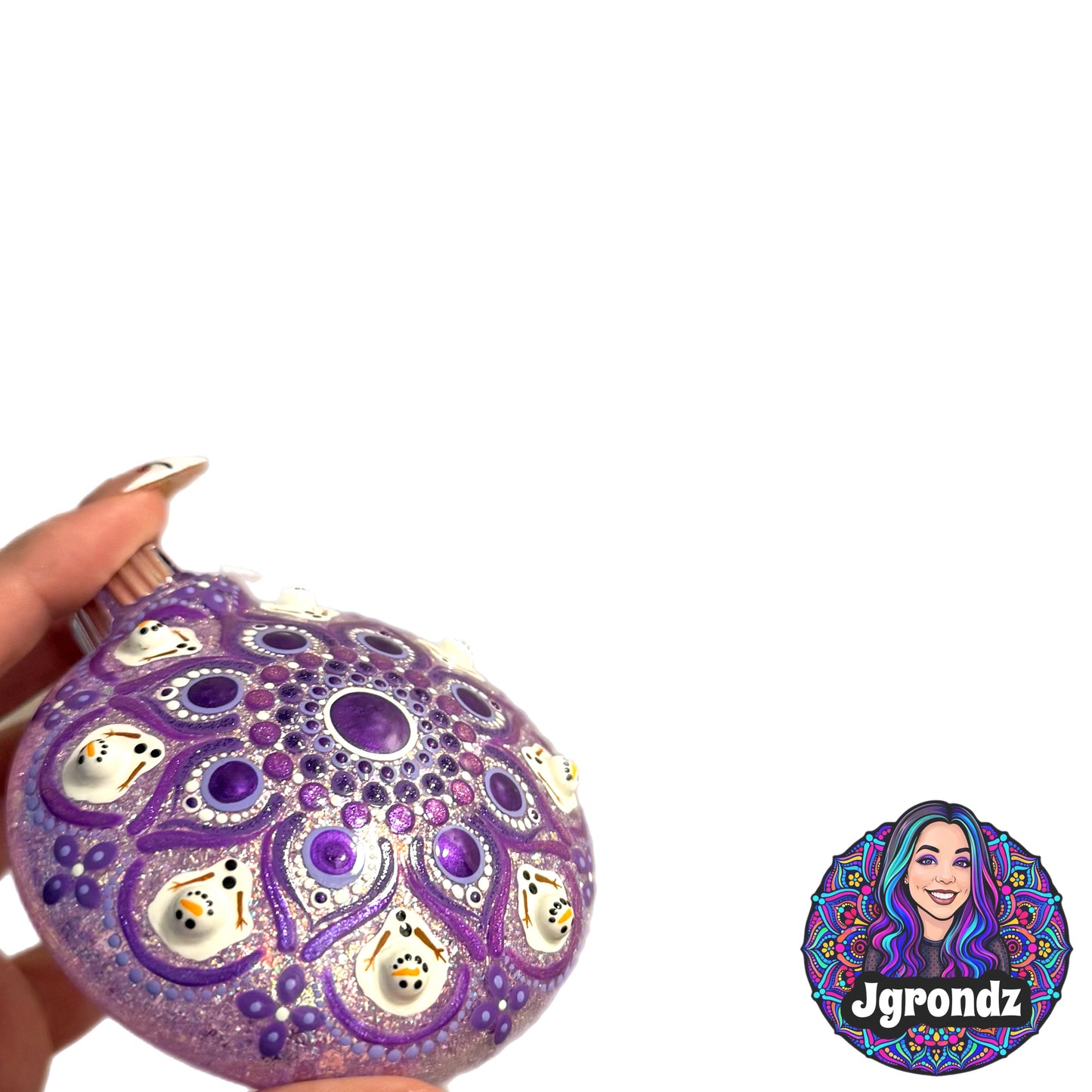 3” Melting Snowman Mandala Ornament