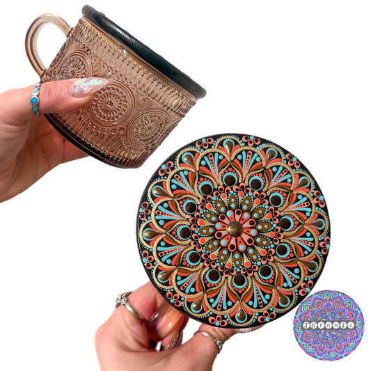 Embossed Mandala Stash Jar/Mug