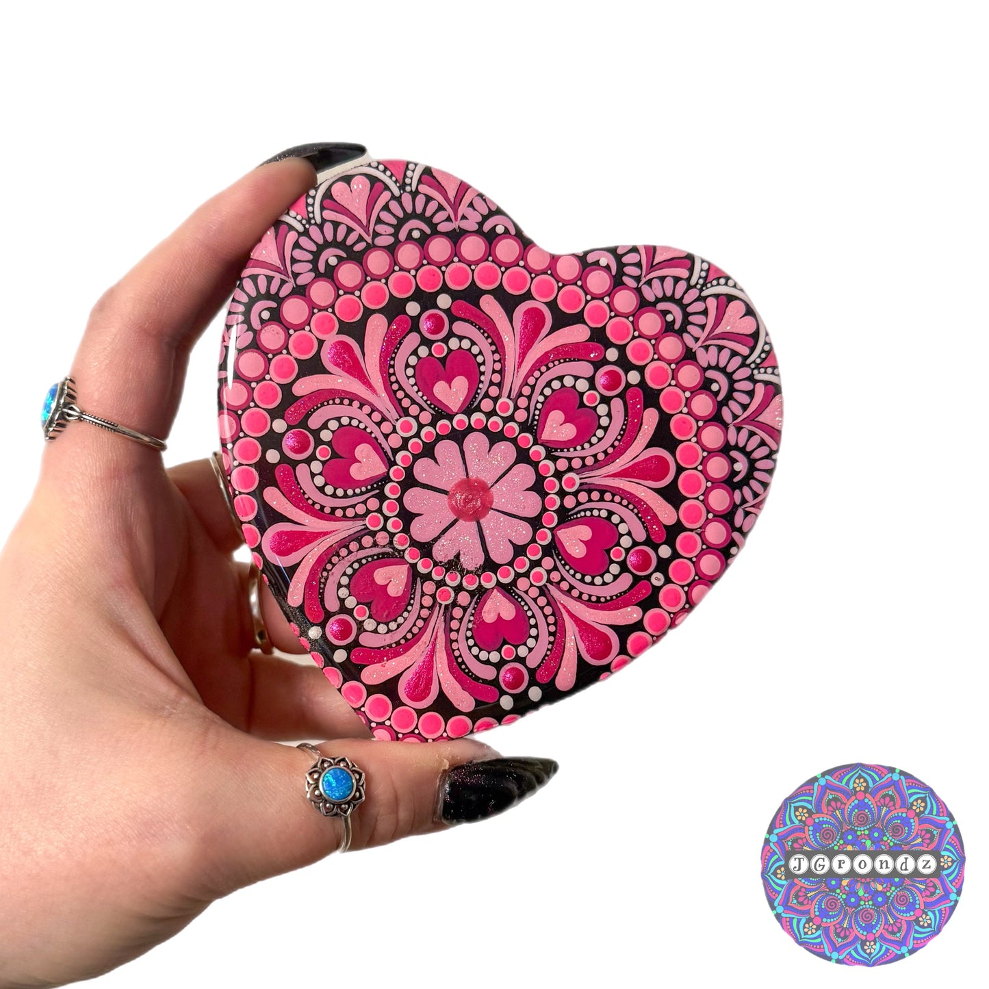 Painted Mandala Heart *imperfect*