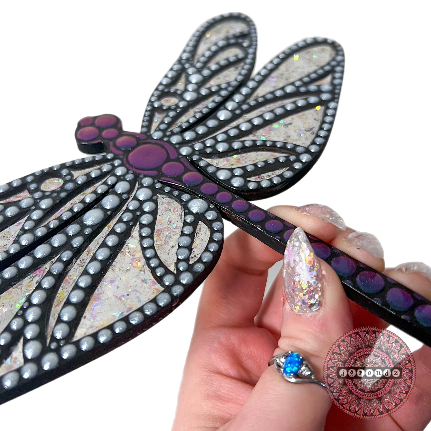 Dragonfly Dot Art Painting