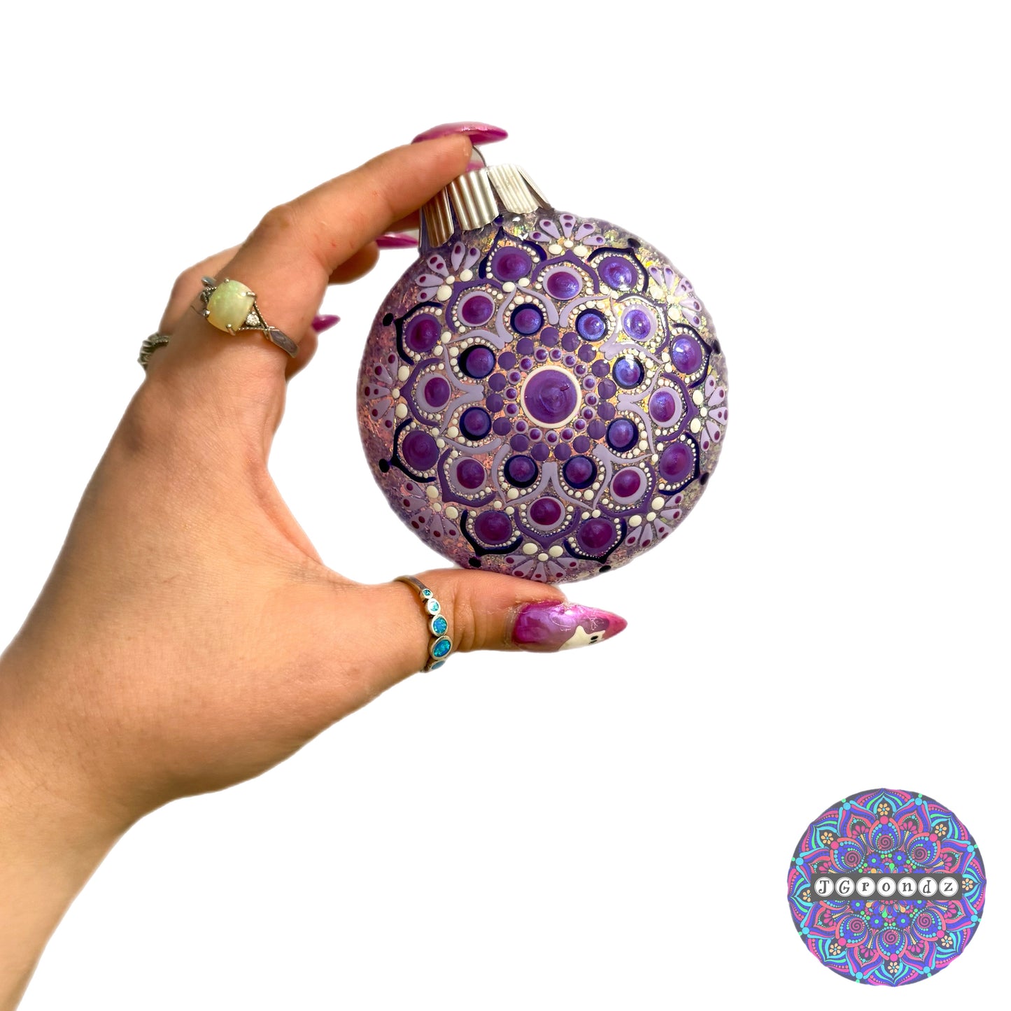 3” Mandala Glitter Ornament