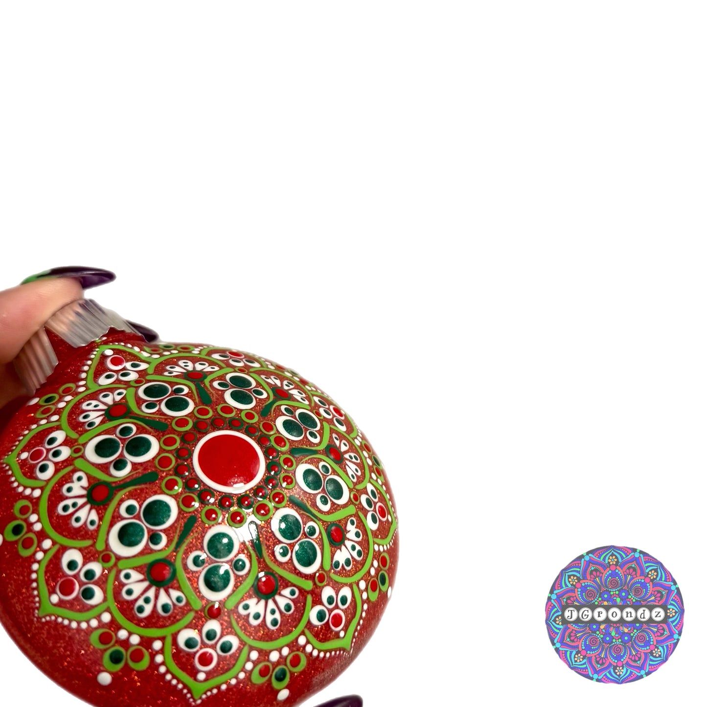 3” Mandala Glitter Ornament