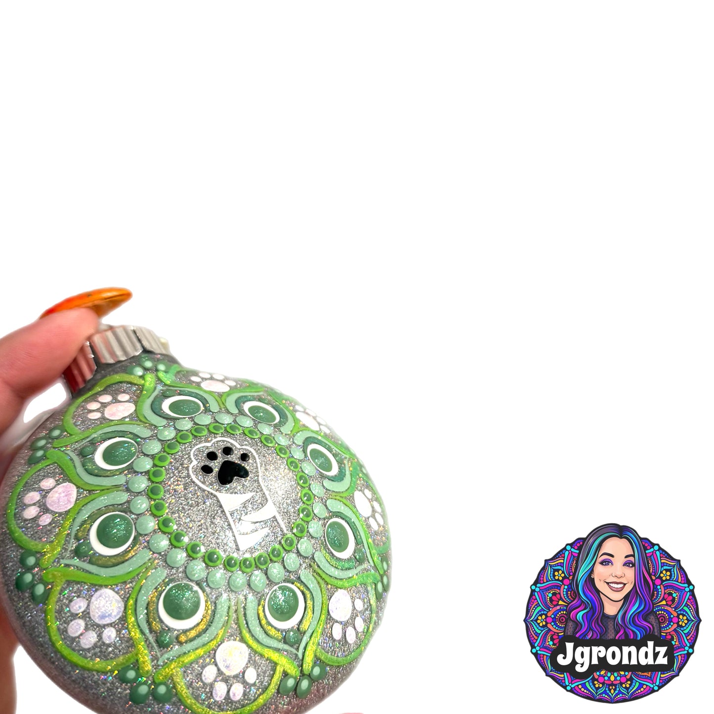 3” Cat Paw Mandala Ornament