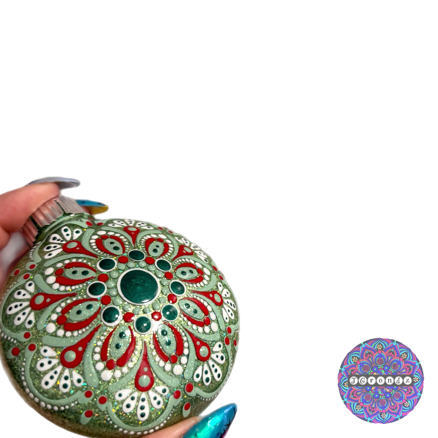 3” Mandala Glitter Ornament