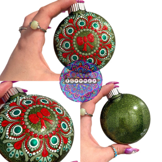 3” Mandala Glitter Ornament