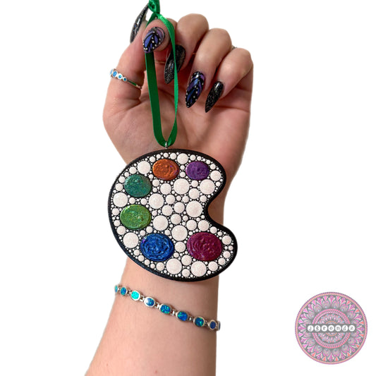 Paint Palette Wood Shape Ornament