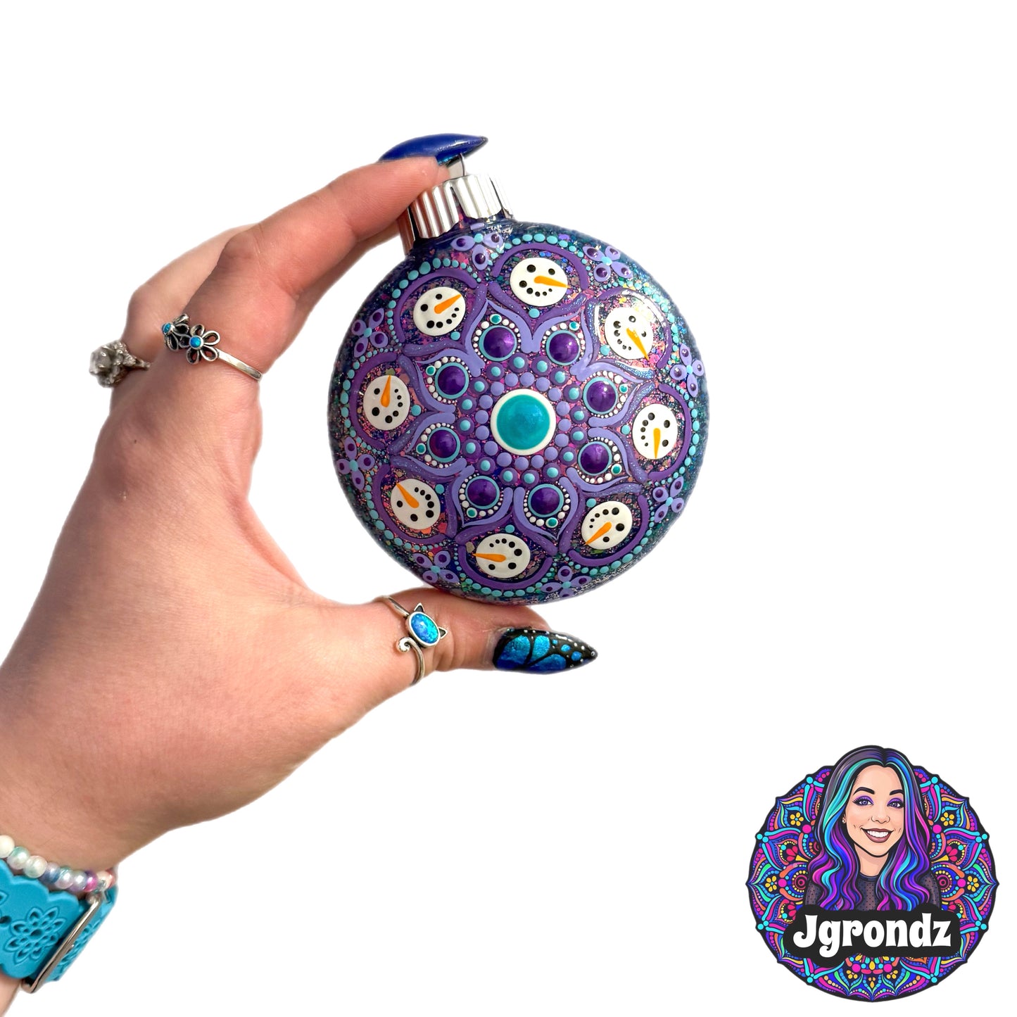 3” Snowman Mandala Ornament