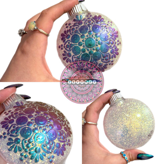 3” Mandala Glitter Ornament