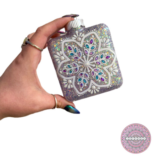 4” Square Snowflake Mandala Ornament