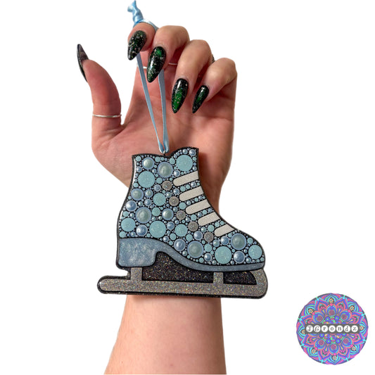 Ice Skate 4” Wood Ornament