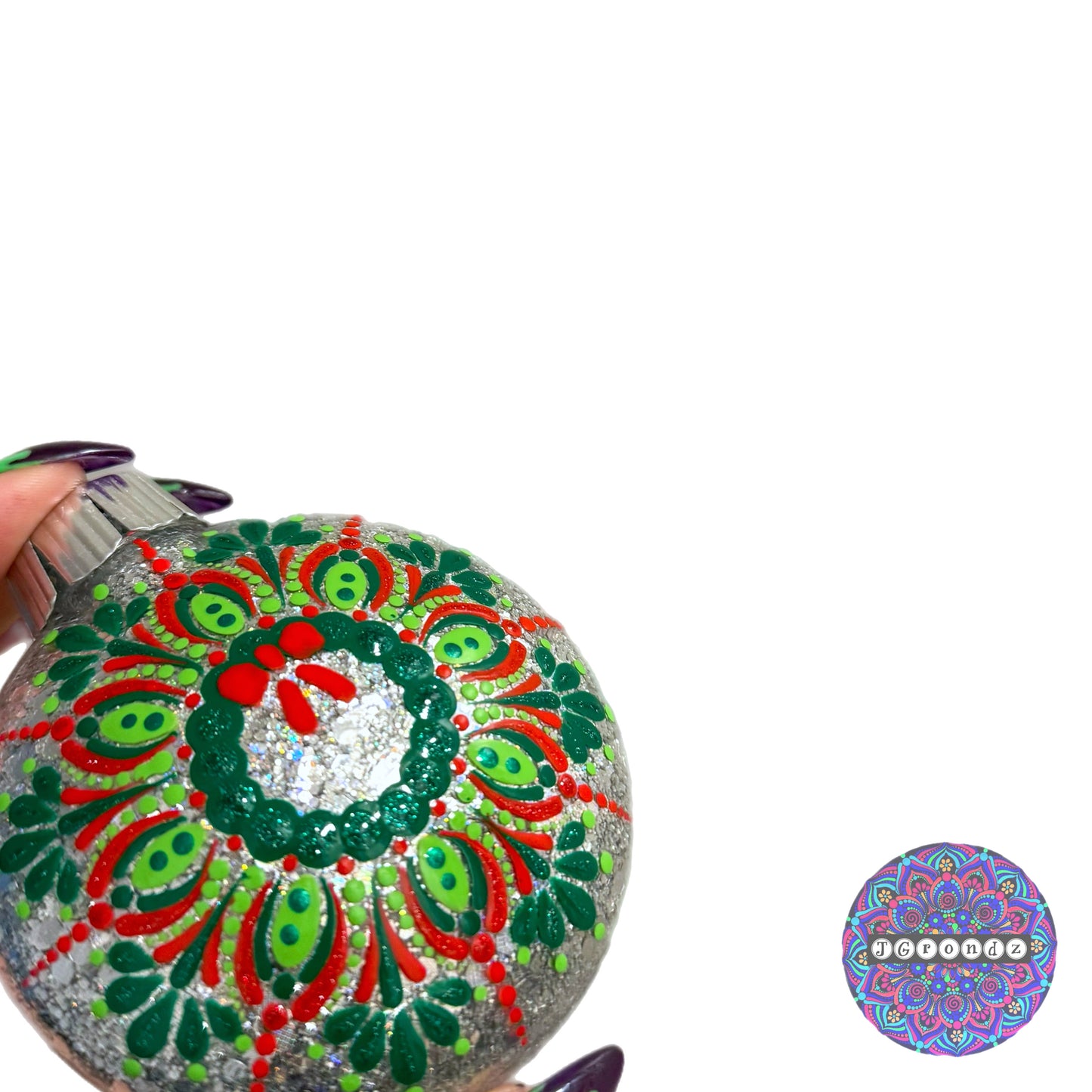 3” Wreath Mandala Glitter Ornament