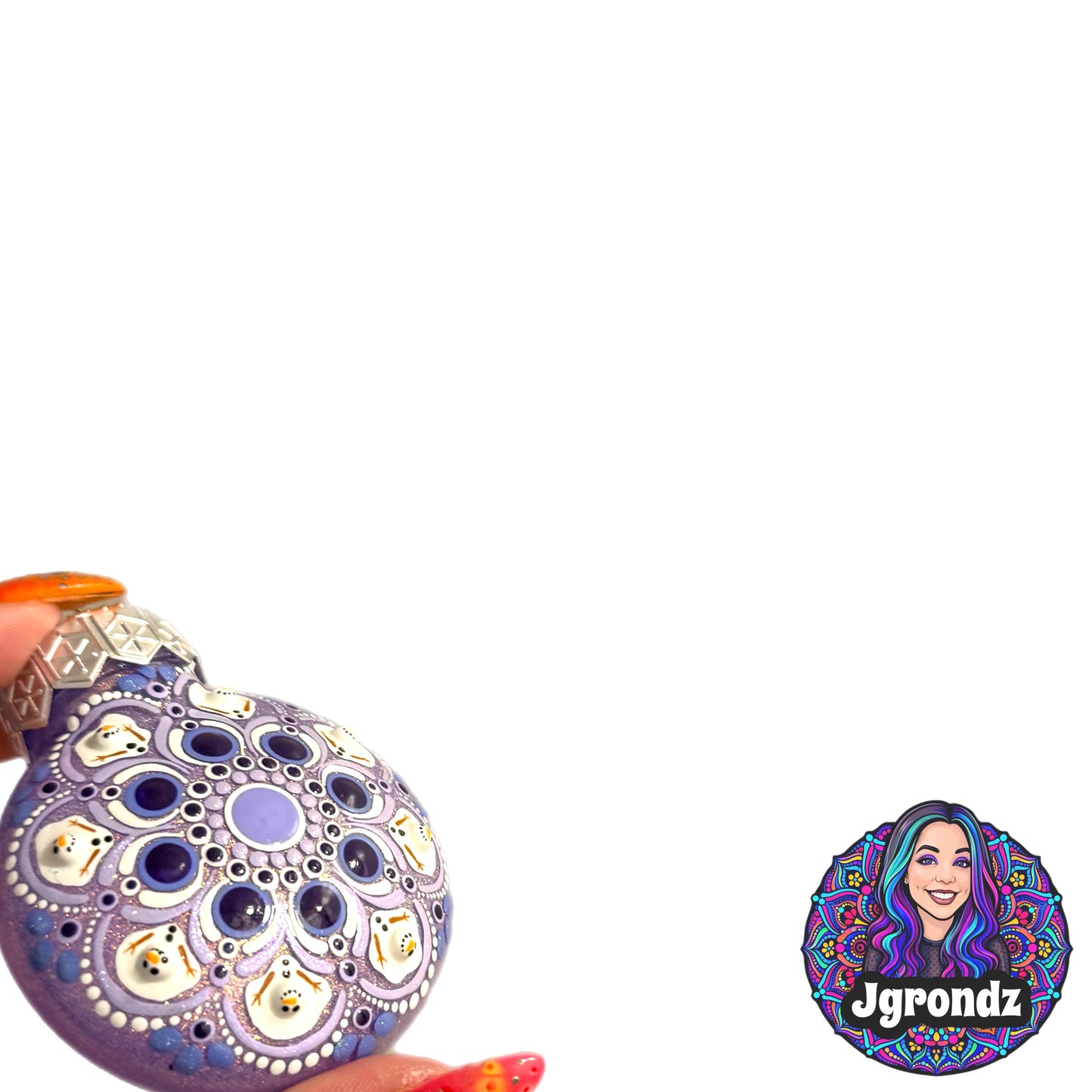 Mini Melting Snowman Mandala Ornament