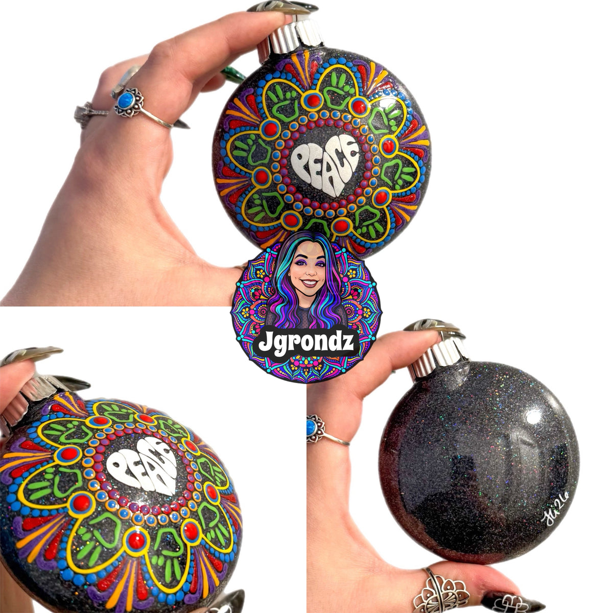 3” Groovy Mandala Ornament