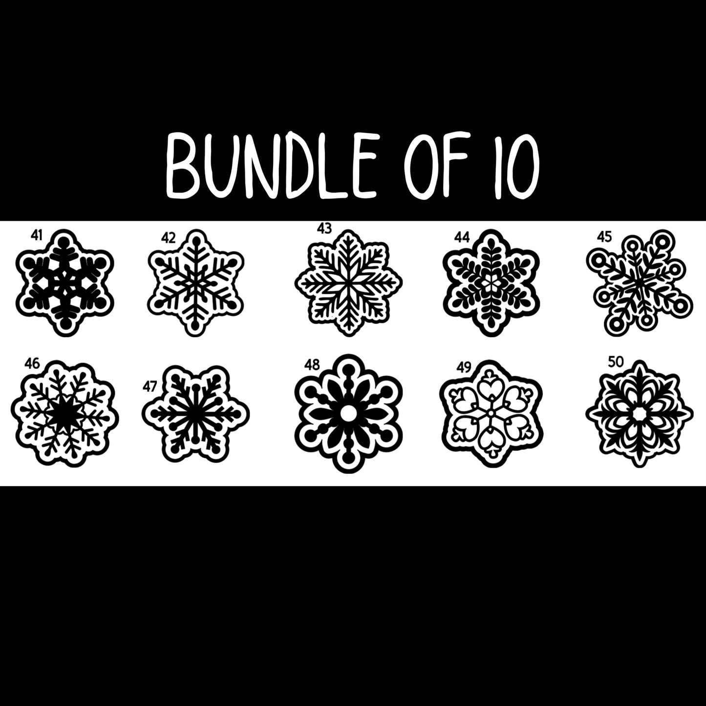 Snowflakes 41-50 Bundle