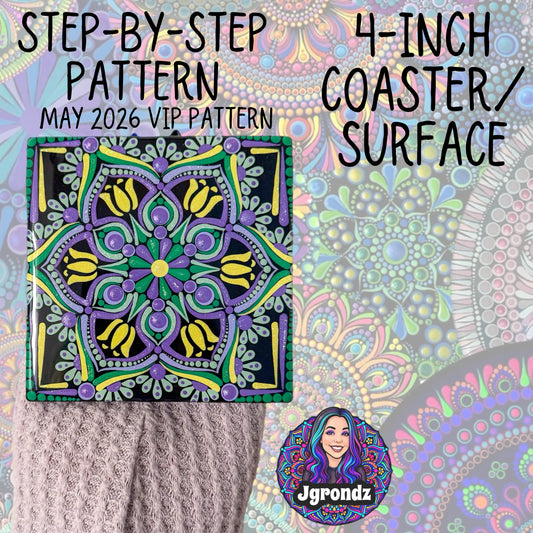 4" Square Mandala Pattern