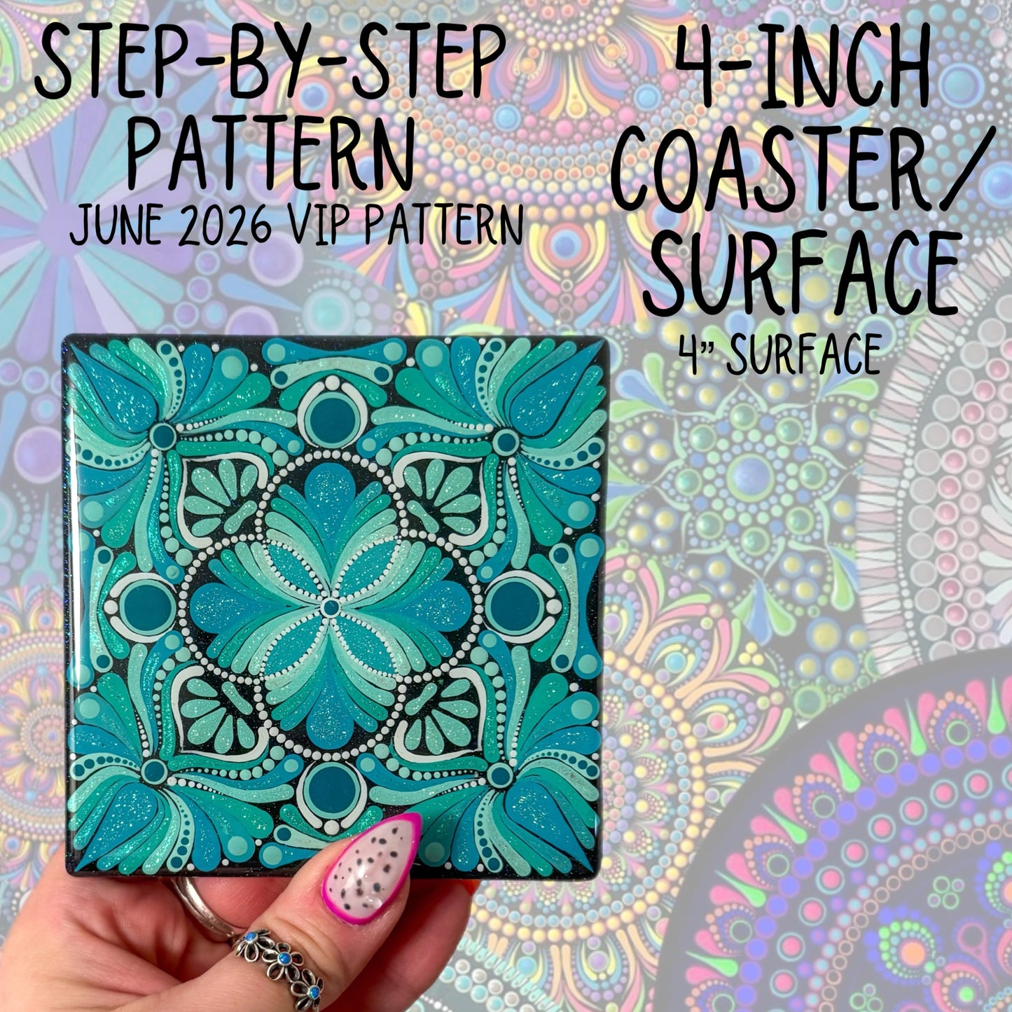 4" Square Mandala Pattern