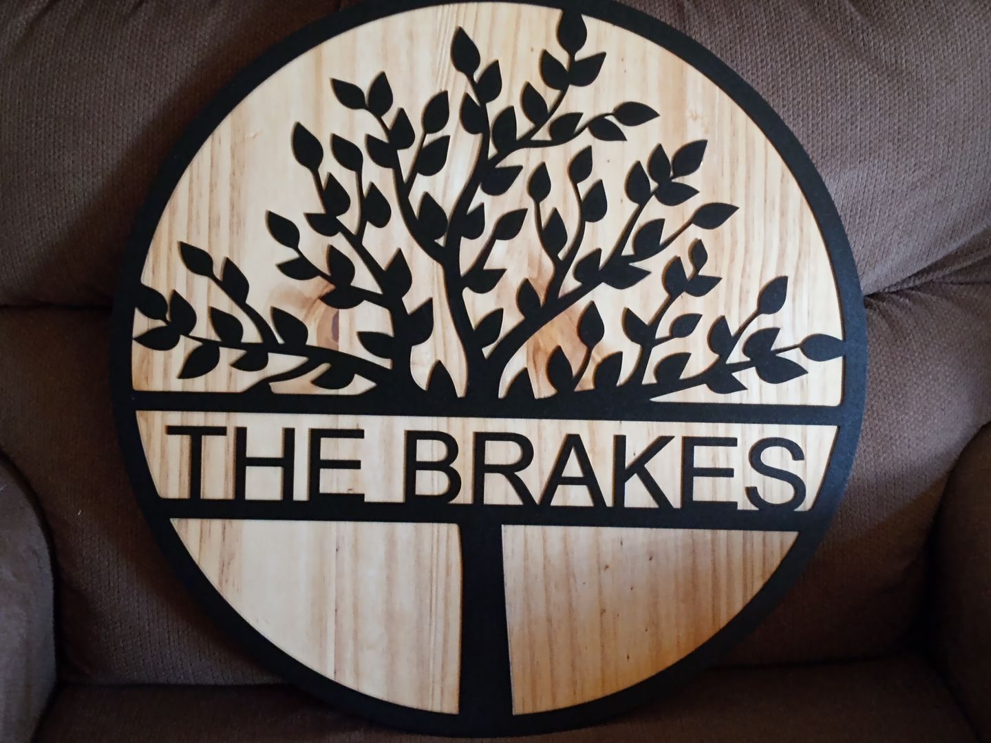 Custom Metal Split Tree Monogram | Personalized Family Name Wall Art | Indoor Outdoor | Up to 46" | Over 20 Color Options |