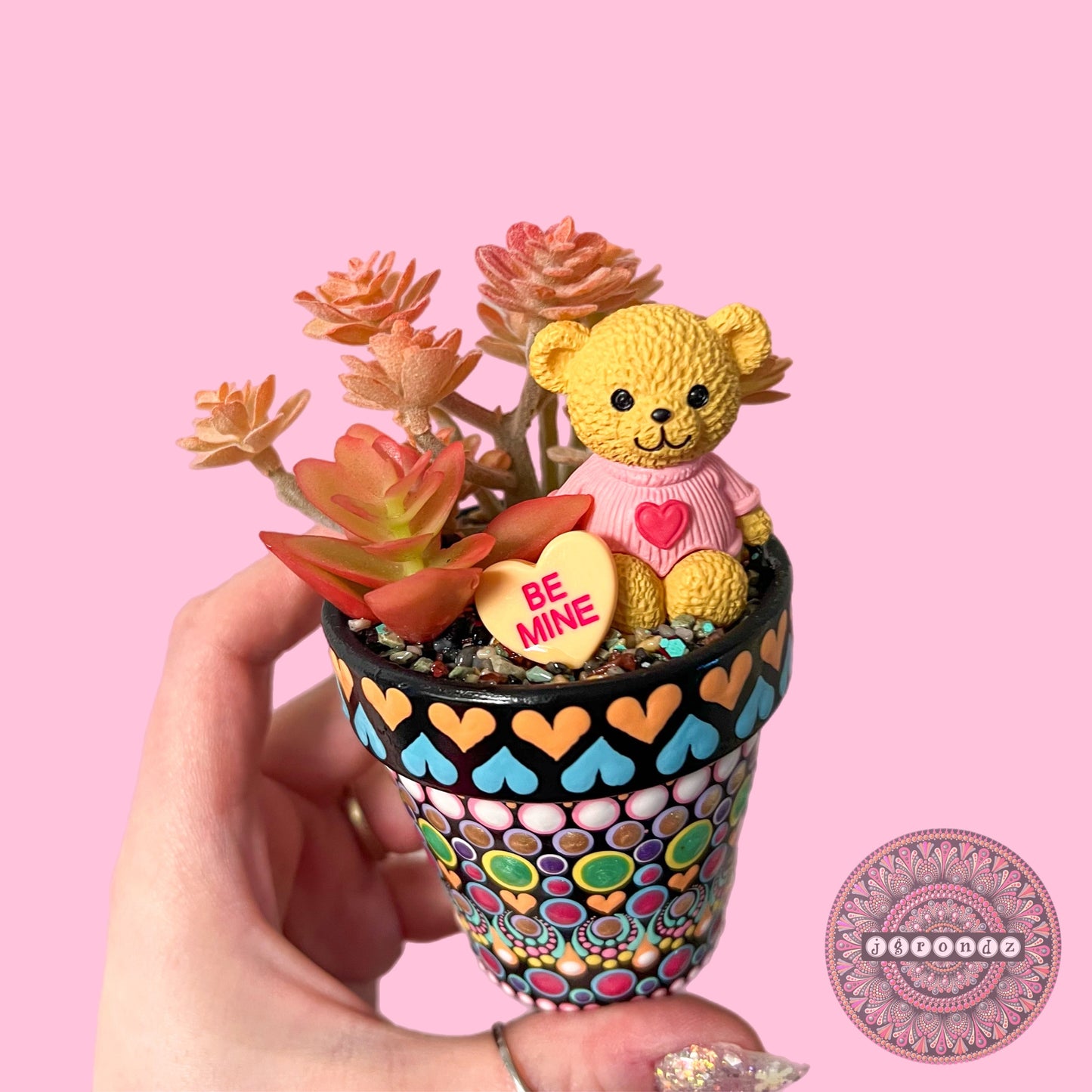 Cutie Pot - Valentines Day Painted Succulent Pots
