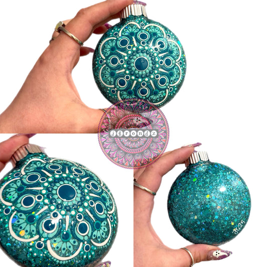 3” Mandala Glitter Ornament
