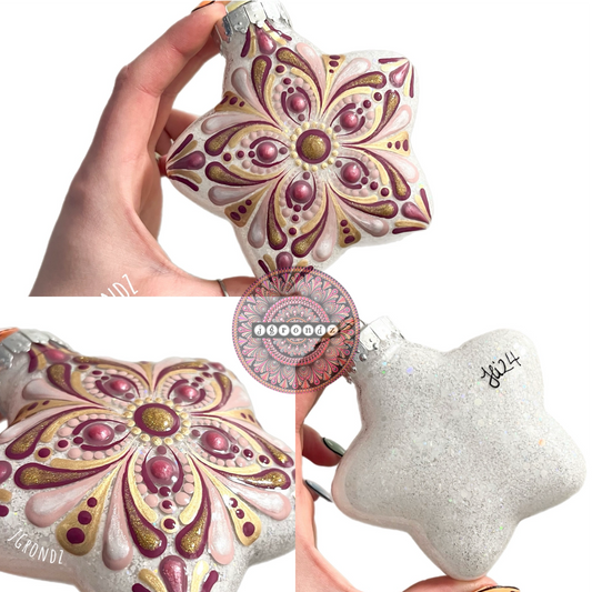 4” Star Mandala Glitter Ornament