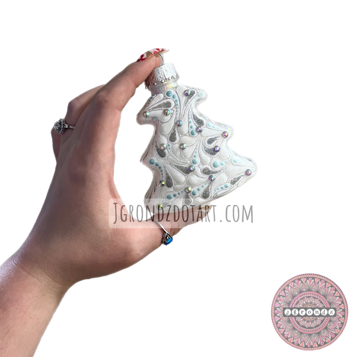 4” Christmas Tree Glitter Ornament