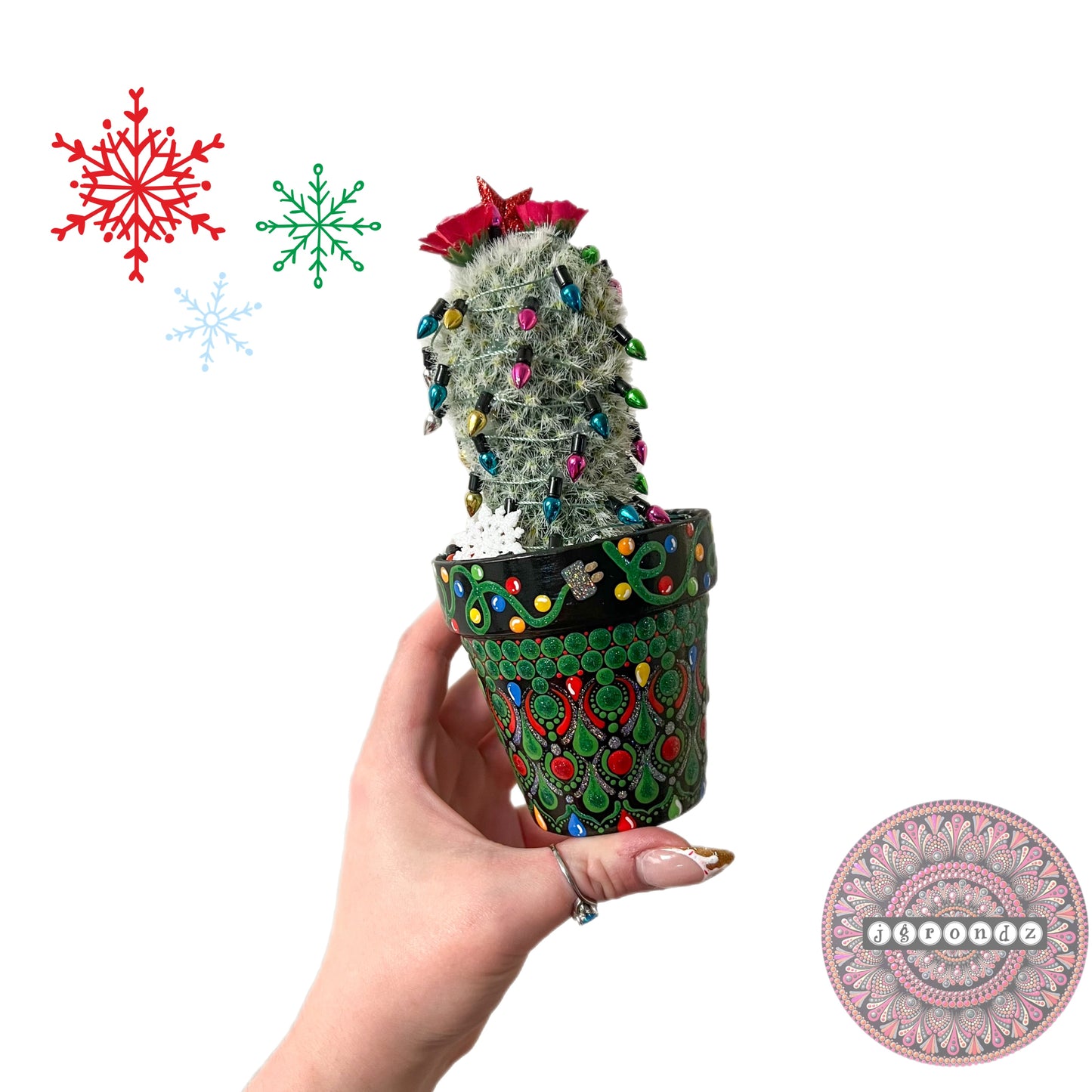 Cactus Tree Holiday Pot