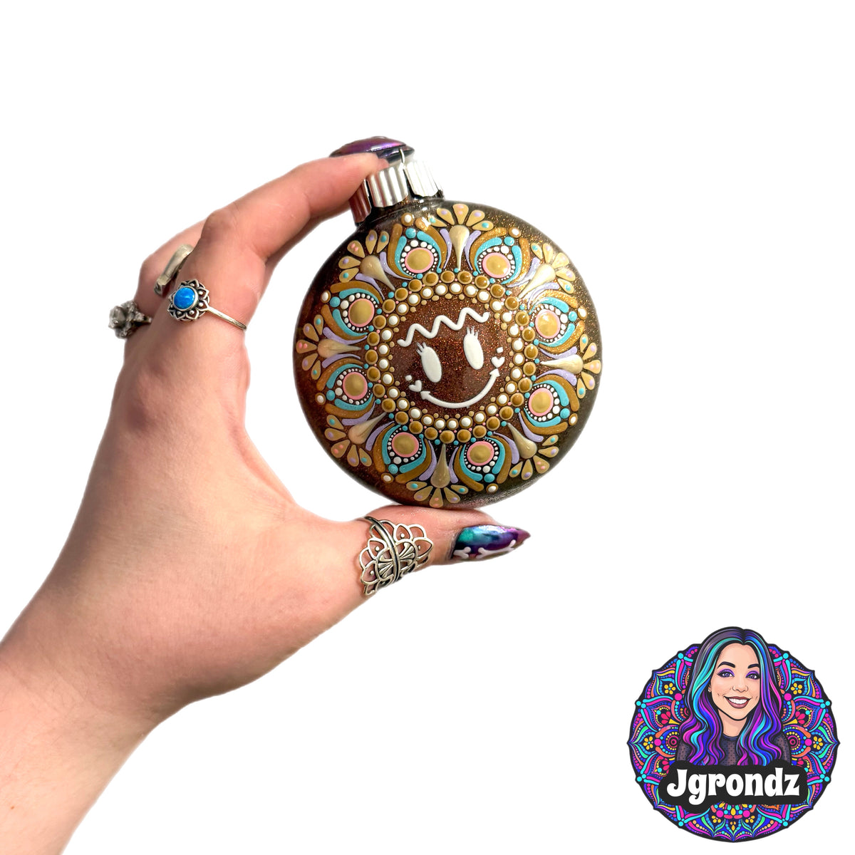 3” Gingerbread Mandala Ornament