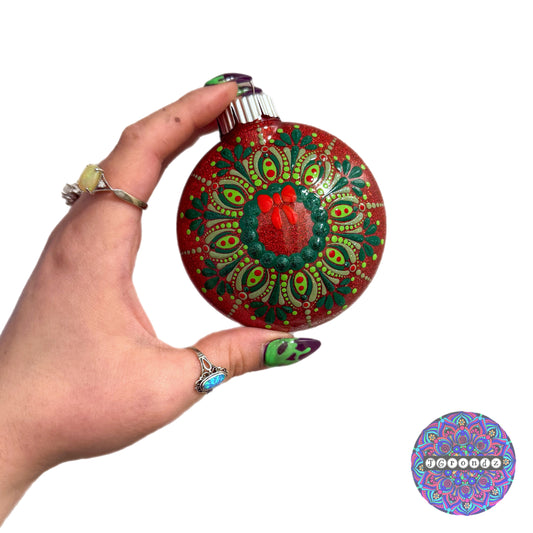 3” Wreath Mandala Glitter Ornament