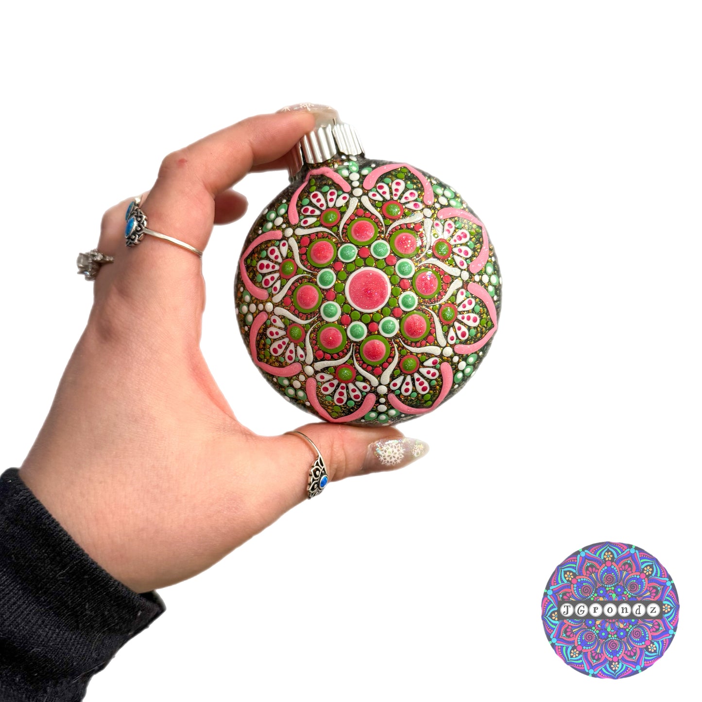 3” Mandala Glitter Ornament