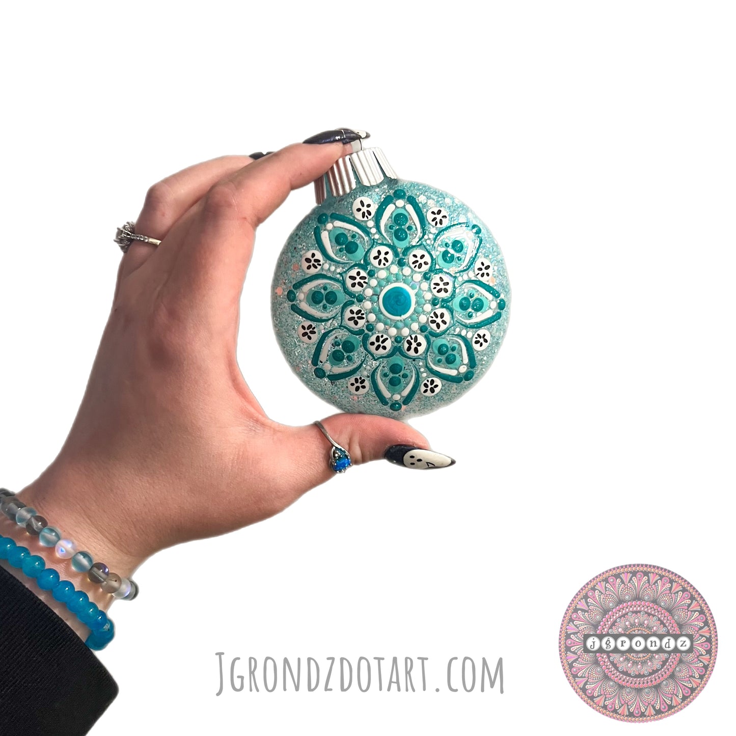 3” Sand Dollar Mandala Glitter Ornament