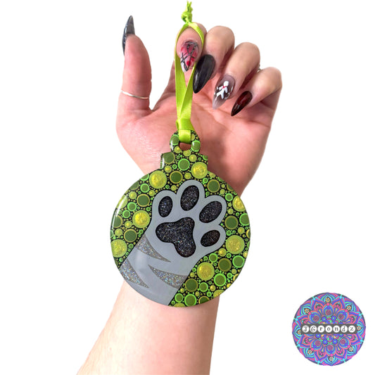 Cat Paw 4” Wood Ornament