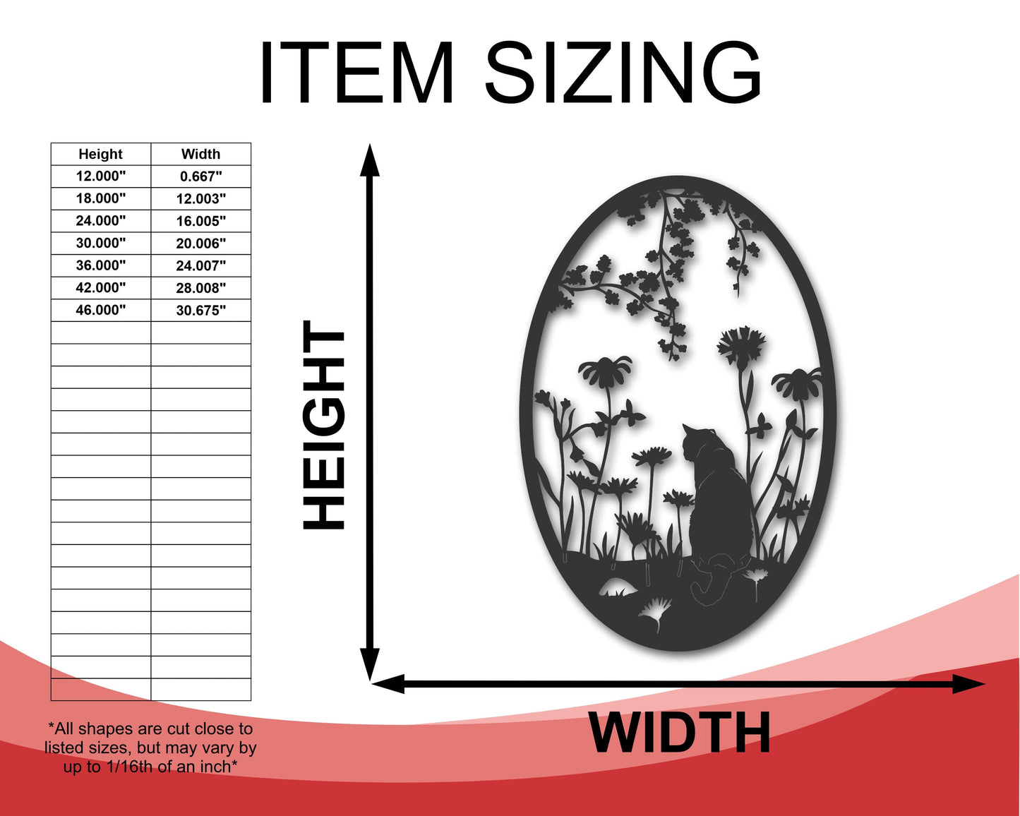 Metal Cat in the Garden Wall Art