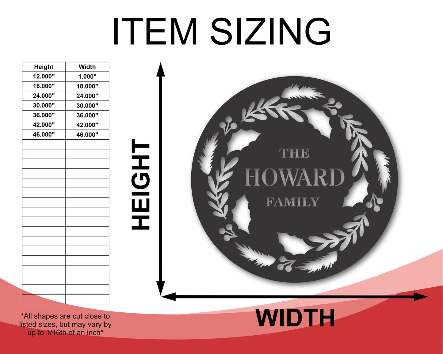 Custom Metal Christmas Wreath | Metal Christmas Wreath Wall Sign | Custom Metal Christmas Sign | 15 Color Options