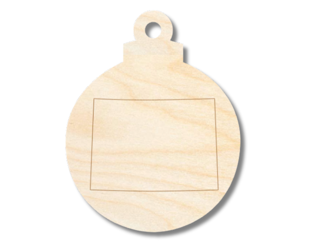 Unfinished Wood Etched Colorado Ornament Shape | Paint By Line Crafts | up to 30" DIY