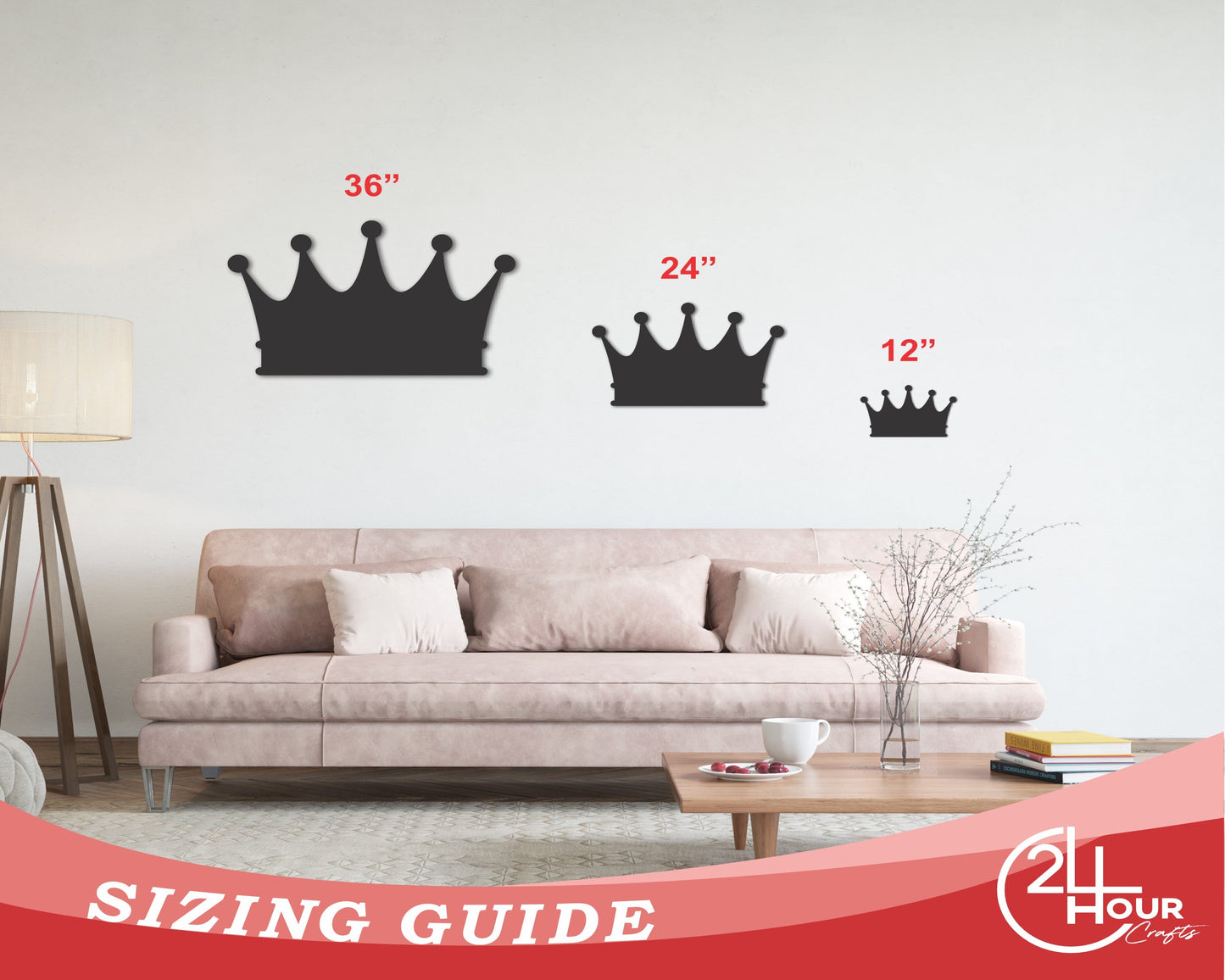 Metal Crown Wall Art | Metal Crown Silhouette | Metal Crown Wall Plaque | 15 color Options