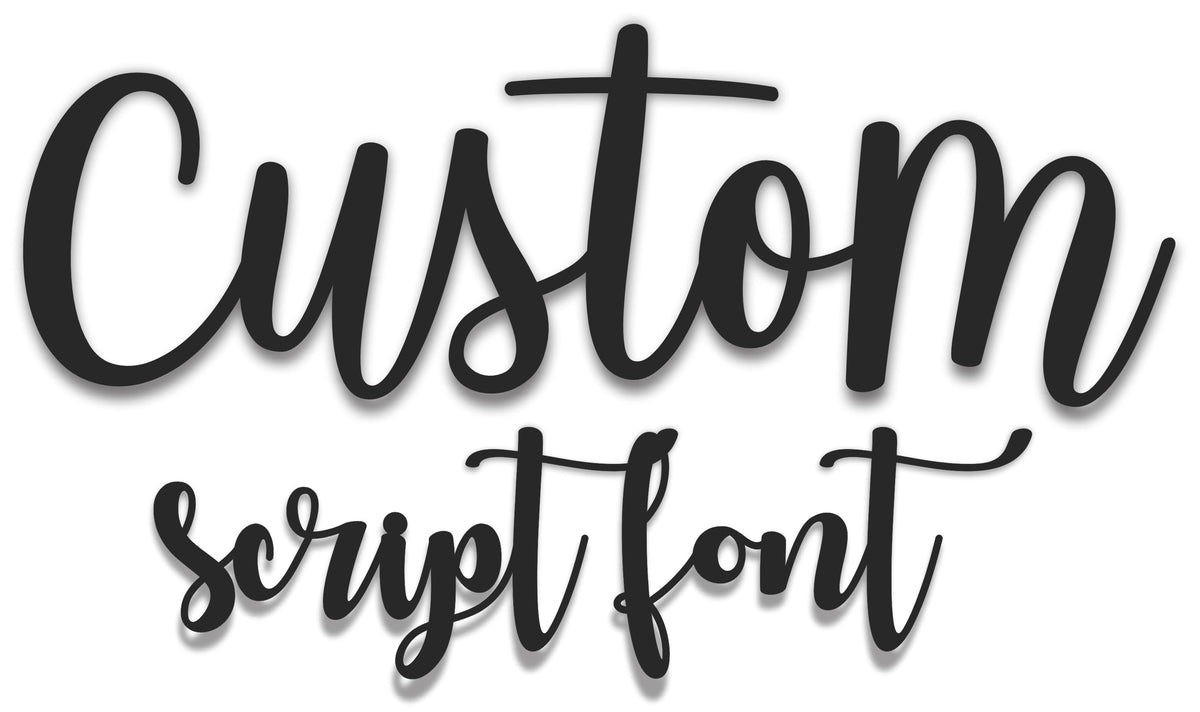 Sign Writing Script Font Metal Custom Script Font | Personalized Script Word Sign | Indoor Outd ...