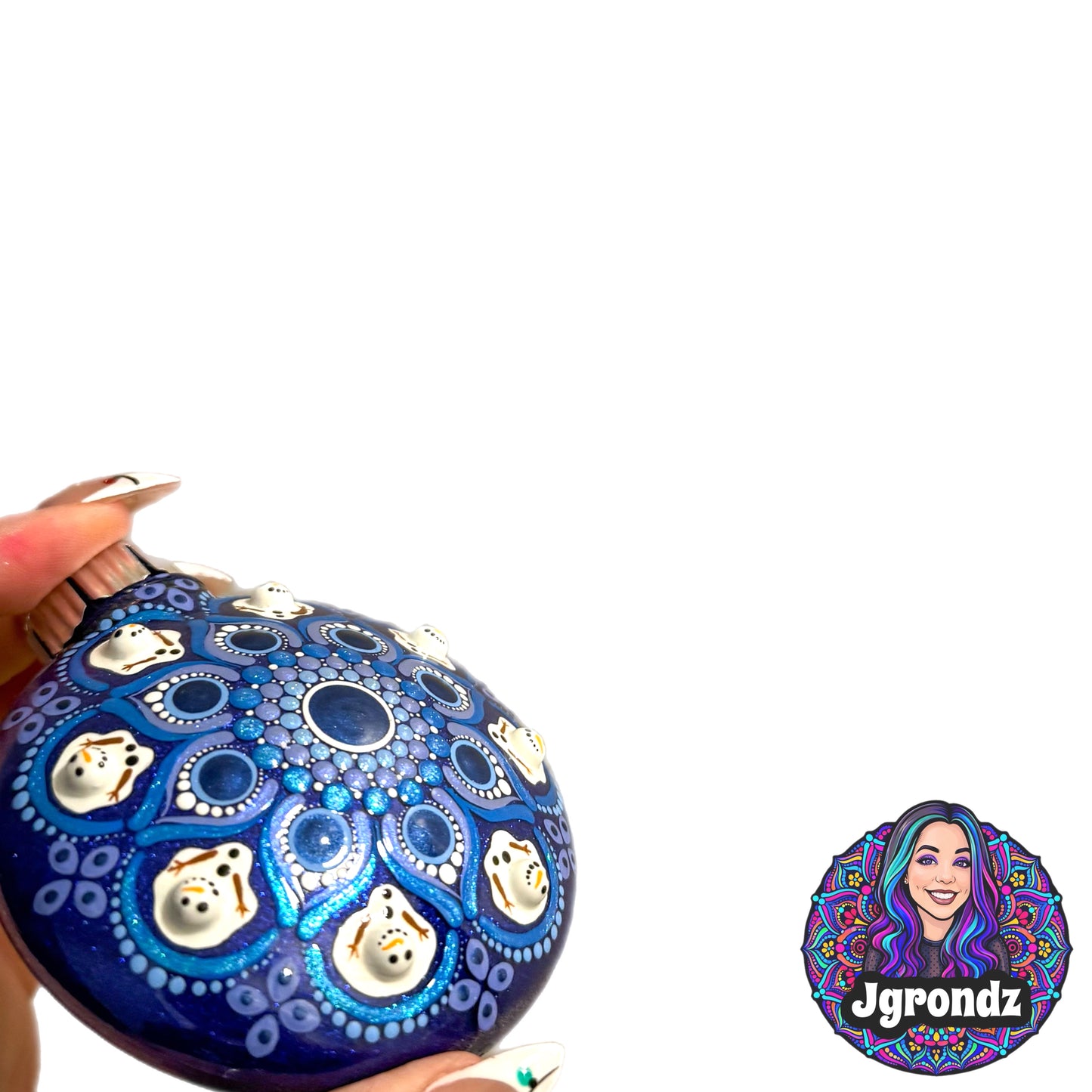 3” Melting Snowman Mandala Ornament