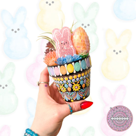 Peeps Hoppy Pot - Spring/Easter Pretty Pot