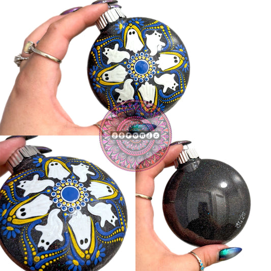 3” Halloween Mandala Glitter Ornament