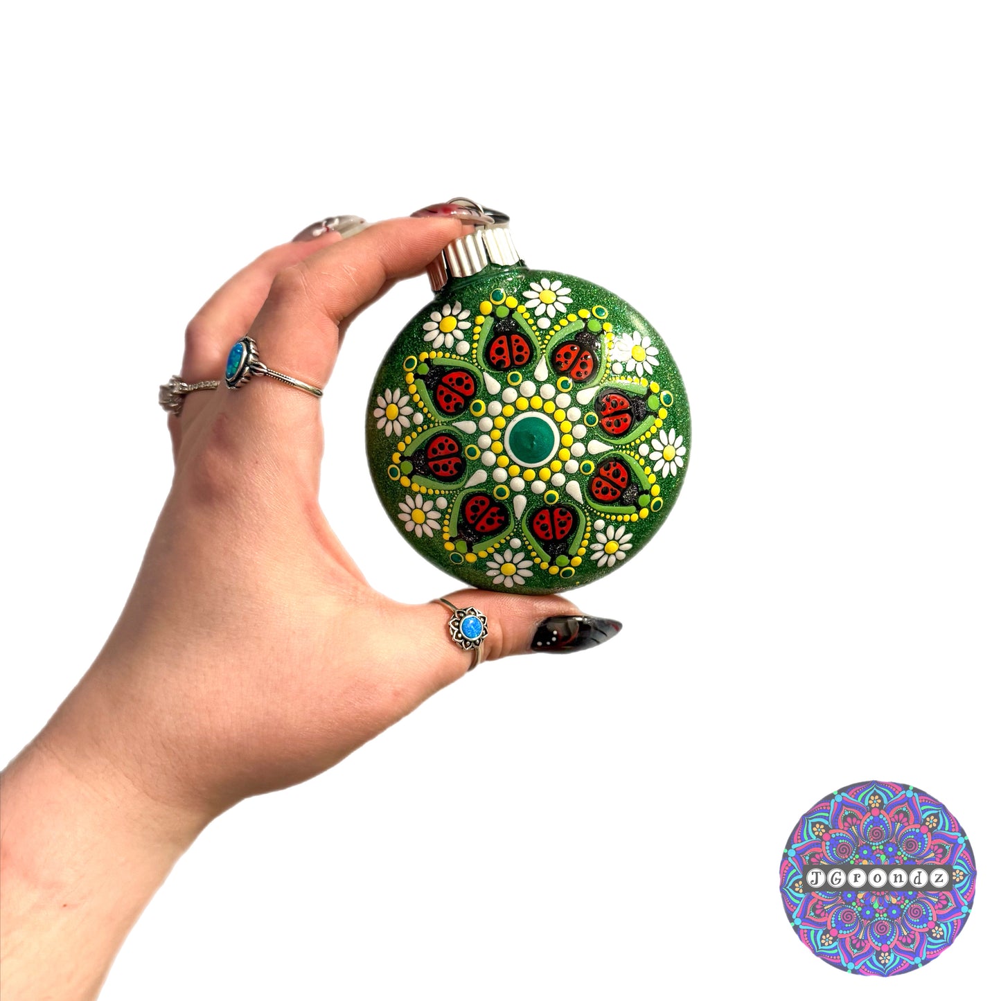 3” Ladybug Mandala Ornament